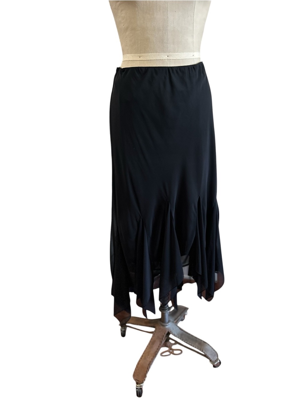 Alex Evenings Black High-Low Skirt fully lined Skirt 100% Polyester EUC size XL